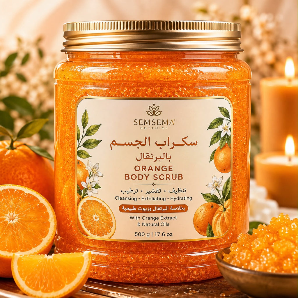 Orange body scrub