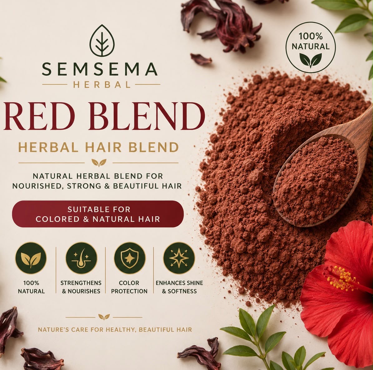 RED, HERBAL HAIR TREATMENT