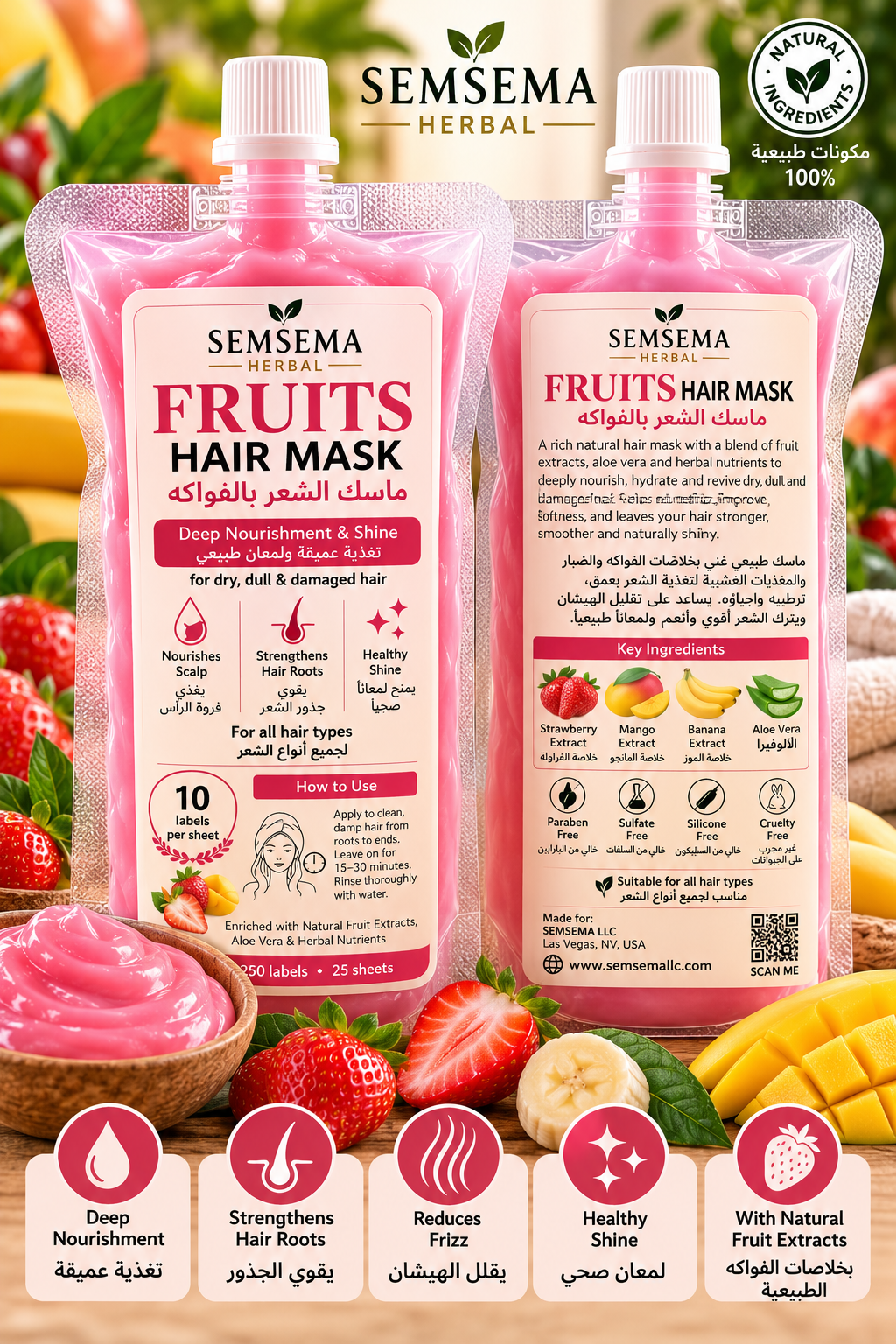 Fruit hair mask
