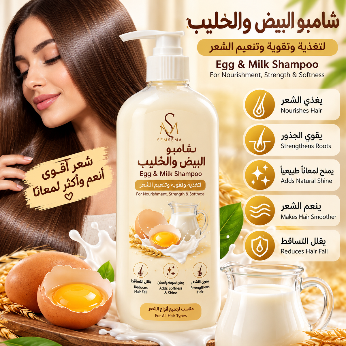 Egg & milk, shampoo, & conditioner